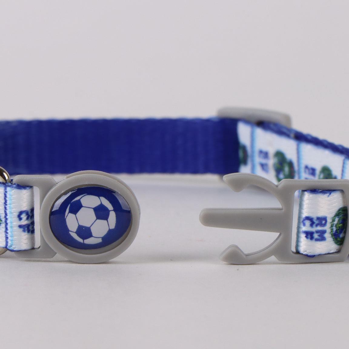 Collier pour chat Real Madrid réglable avec anneau métallique Bleu 3/5