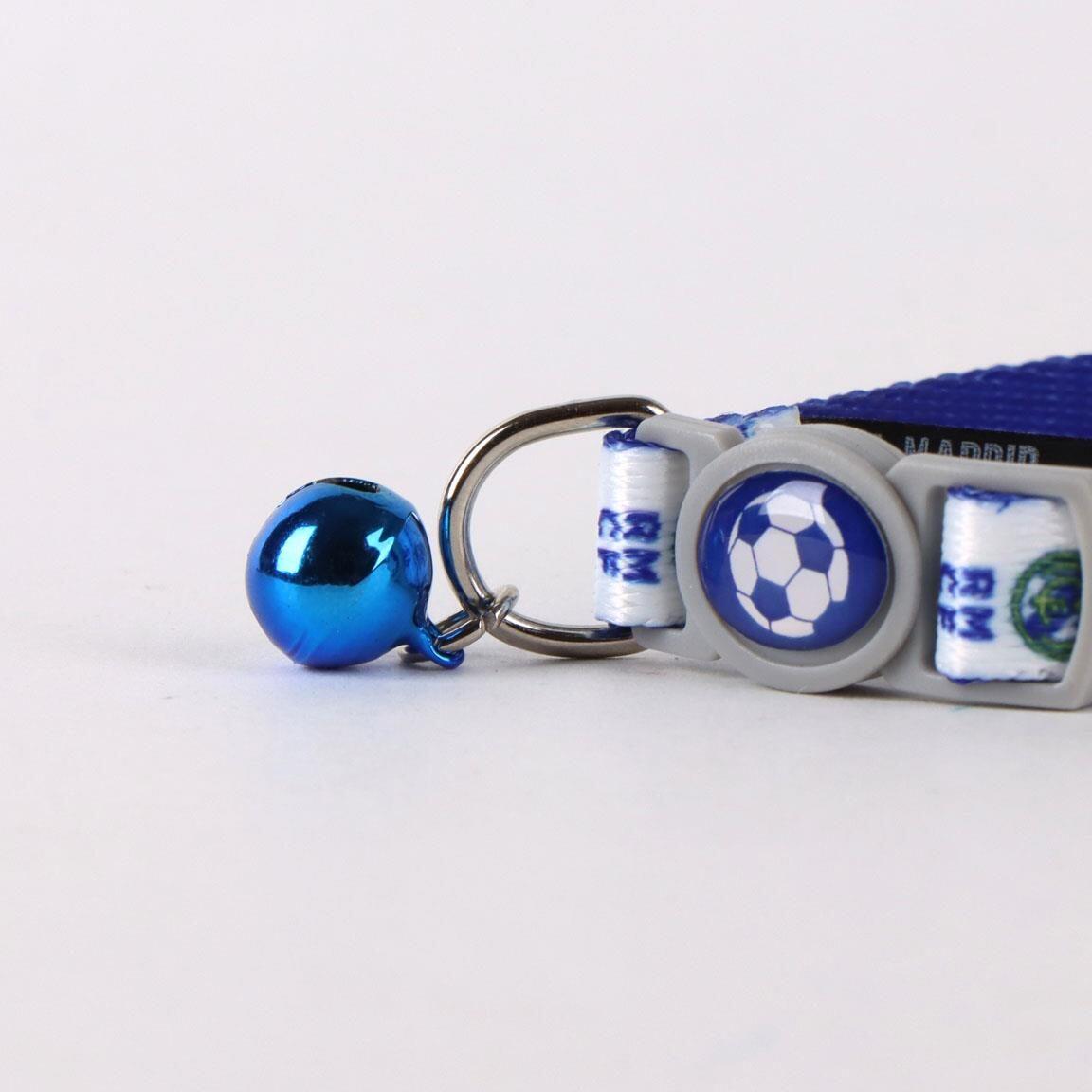 Collier pour chat Real Madrid réglable avec anneau métallique Bleu 2/5