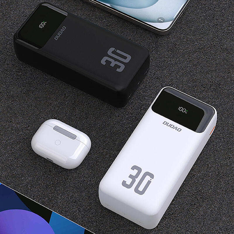 Baterie externă 30000mAh PD 225W cu cabluri integrate DUDAO