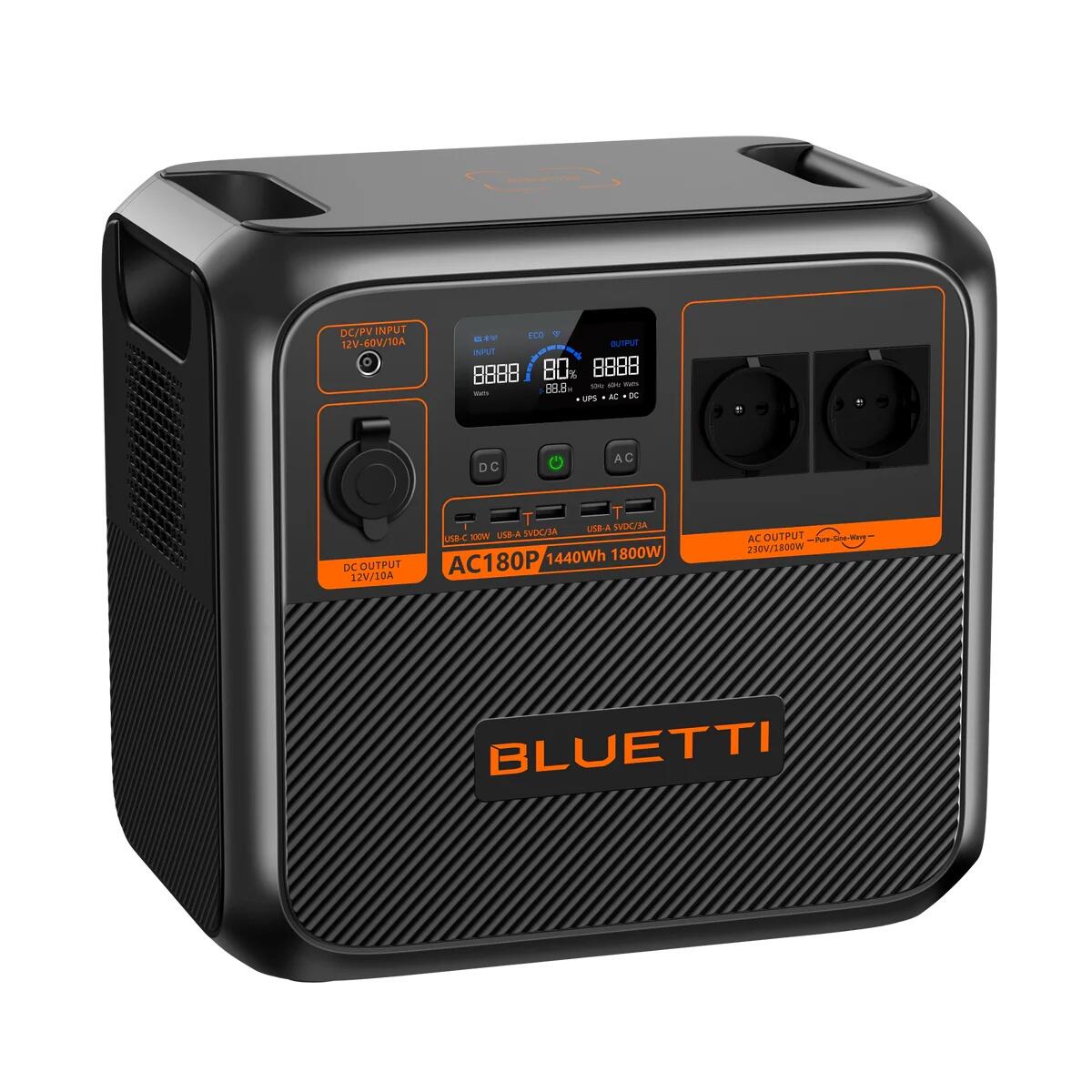 AC180P 1440Wh/1800W Solar-Powerstation für Camping, Notfälle & Backup-Strom 2/4