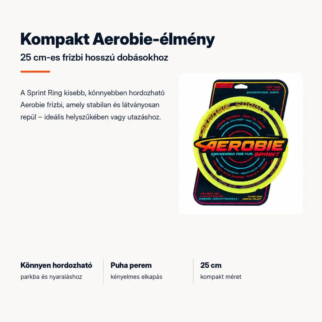 Sprint Ring kompakt kültéri frizbi hosszú dobásokhoz, 25 cm 2/7