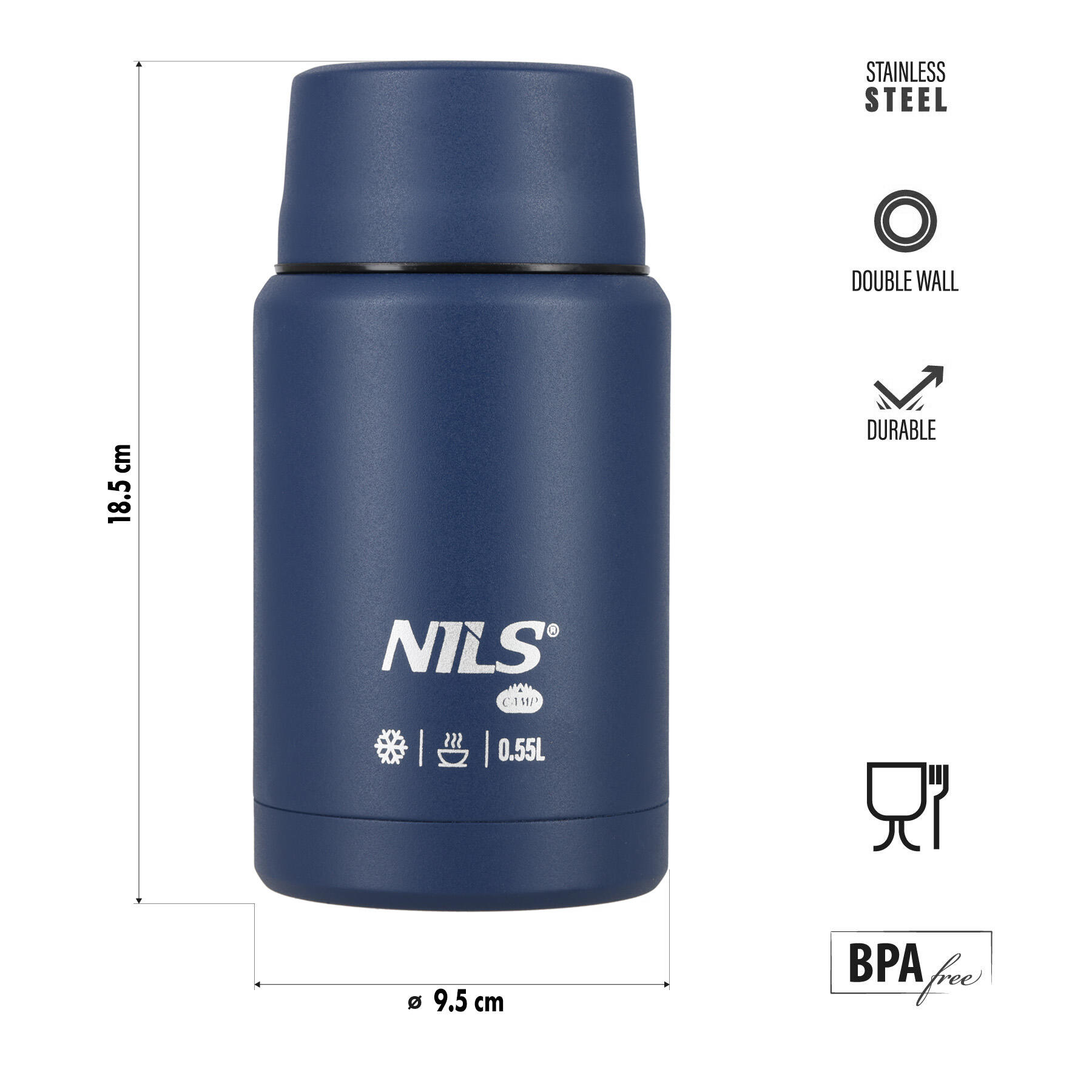 Récipient alimentaire Flashe 550 ml, récipient isotherme NILS Camp NC3807 6/7