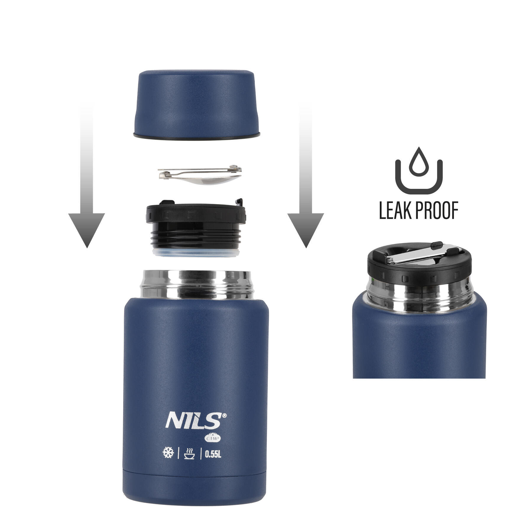 Récipient alimentaire Flashe 550 ml, récipient isotherme NILS Camp NC3807 3/7