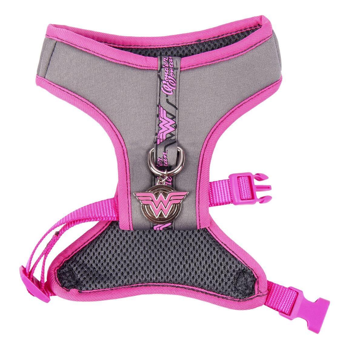 Harnais pour chien Wonder Woman Talla S/M Gris y Rosa avec Anilla Metálica 2/7