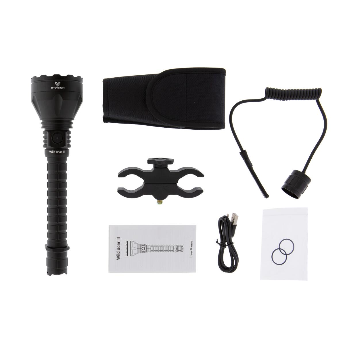 Kit de caça lanterna B-Vision WILD BOAR III 3000 lúmenes 4/7