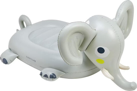 Sunnylife Enfant Bouée chevauchable gonflable Eli l'Éléphant gris