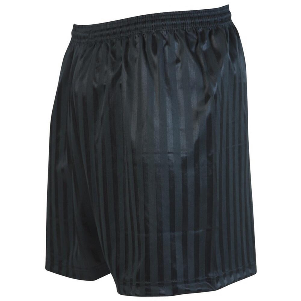 PRECISION Unisex Adult Continental Striped Football Shorts (Black)