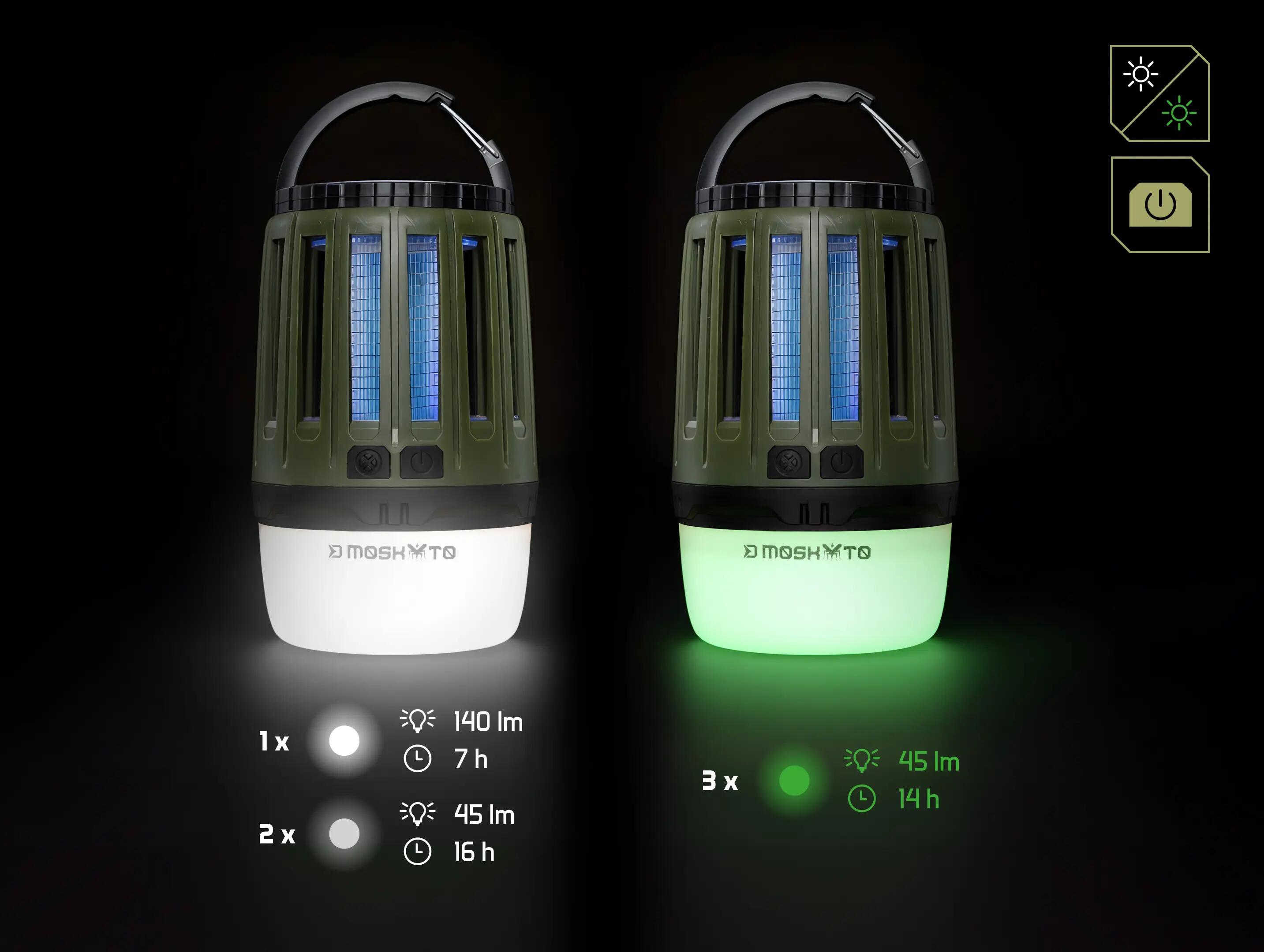 Lampe de camping - MOSKYTO 3 W / 2600 mAh - Anti-moustique 10/10