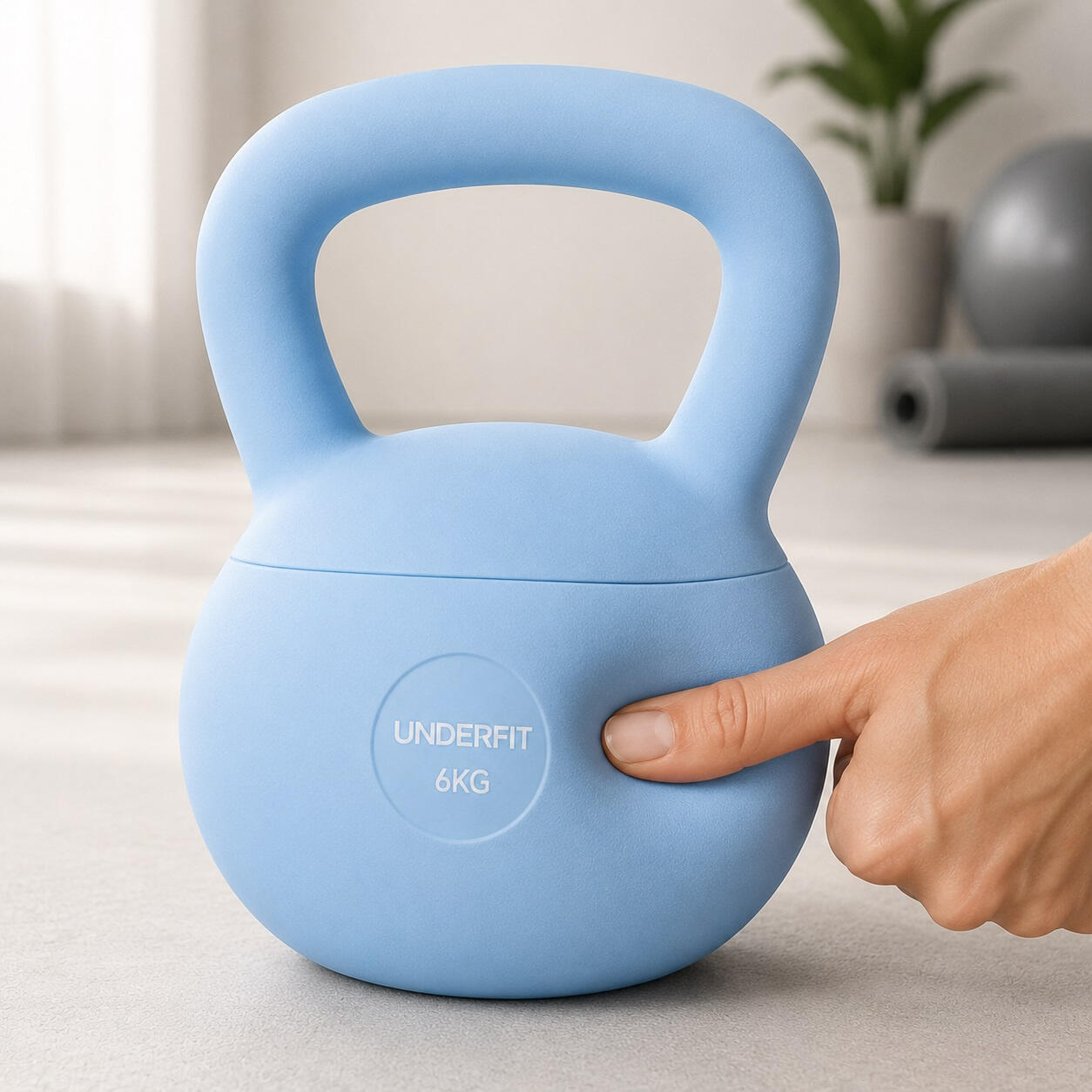 Kettlebells Soft UNDERFIT 6 kg - Ice Blue 6/12