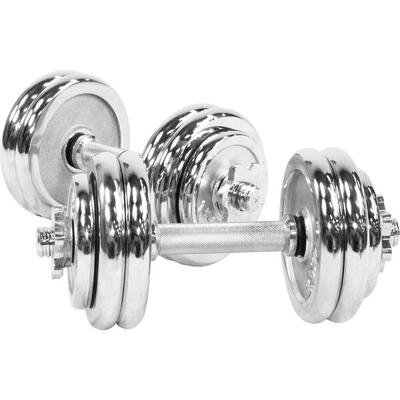 Dumbbell set 30 kg - 2 x 15 kg - 30 mm - verstelbare halters