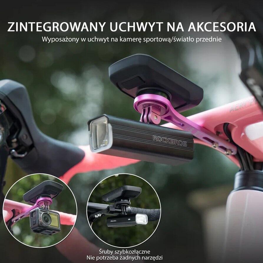 Uchwyt na licznik Rowerowy Rockbros 29210031004 różowy