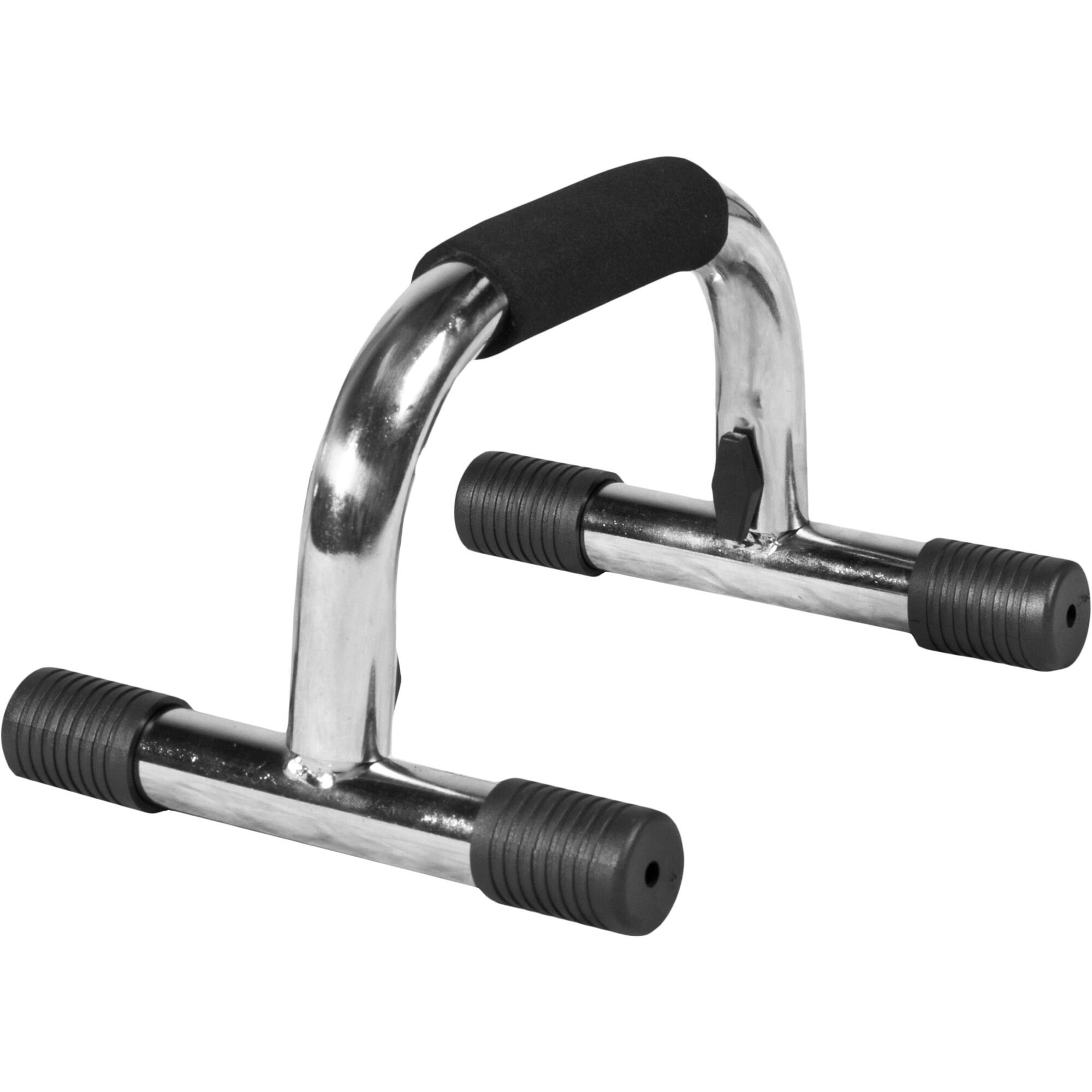 Opdruksteunen - 2 stuks - push up bar - dipbar - Chroom 2/7