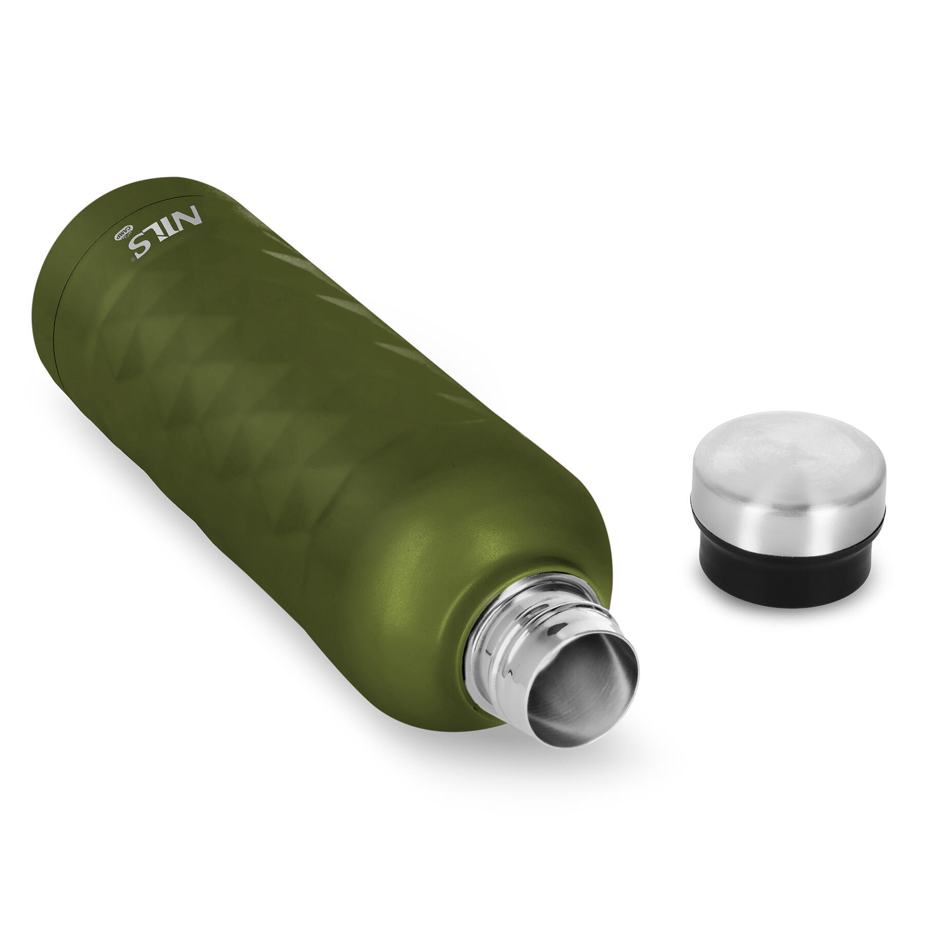 Thermotrinkflasche 750 ml für Trekking, Camping und Reisen Grün NILS Camp NC3805 7/7
