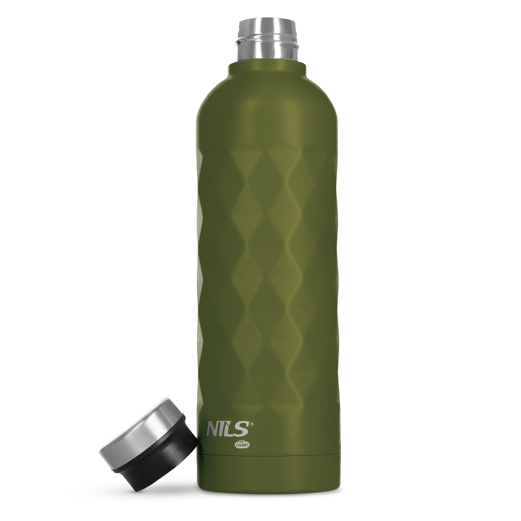 Thermotrinkflasche 750 ml für Trekking, Camping und Reisen Grün NILS Camp NC3805 3/7