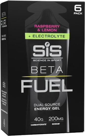 Gel énergétique Beta Fuel + Electrolyte SIS – Framboise et citron – 6 x 60 ml