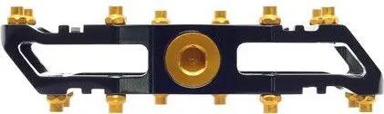 Paar platte pedalen HT Components AR09T Zwart/Goud 3/3