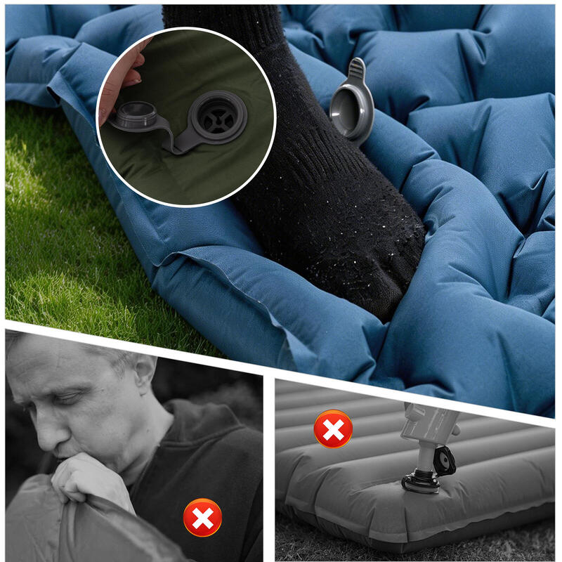 Saltea gonflabilă, saltea de camping, cu pompă de picior integrată