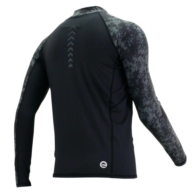 MEN PERFORMANCE LONG SLEEVES RASHGUARD - BLACK