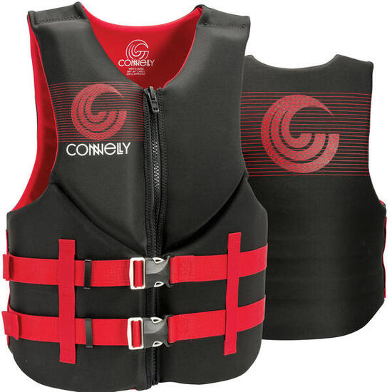 Gilet de flottabilité homme Connelly Promo en néoprène 50N CE – rouge – taille S