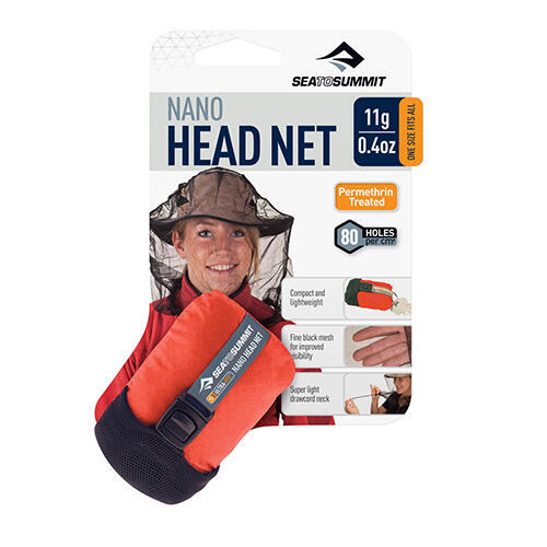 Nano Mosquito Headnet Permethrin Treated- Black ANMOSHP