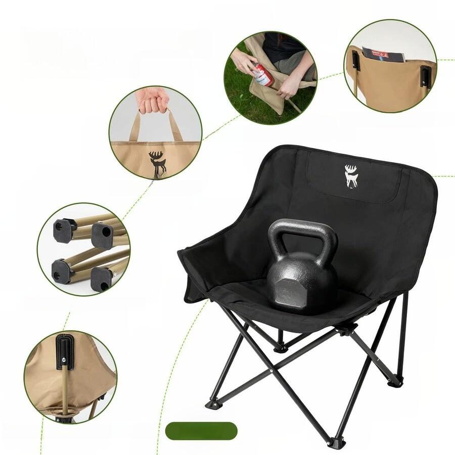 Folding and portable adult camping chair QUNATURE 2/3