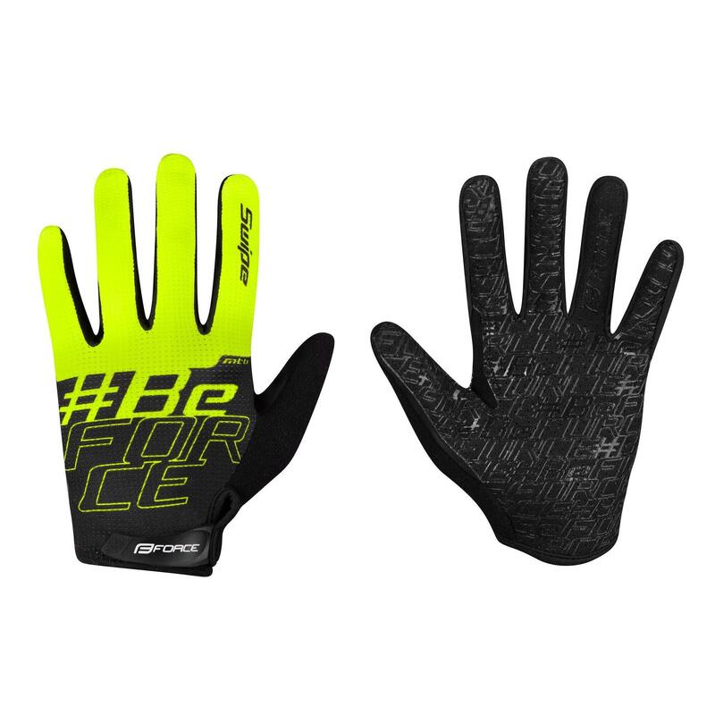 Manusi Force MTB Swipe, Negru/Verde fluo L