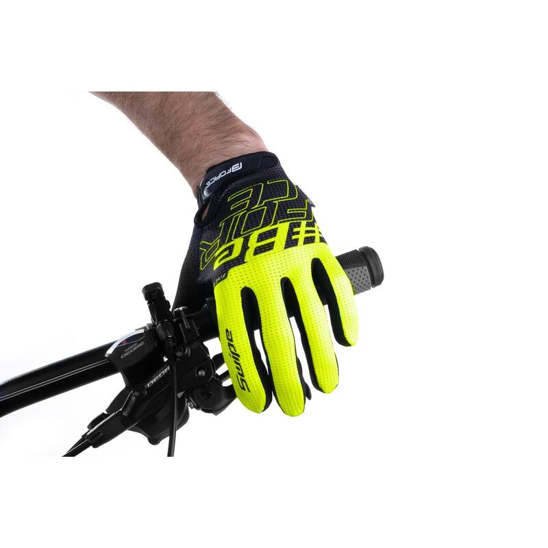 Manusi Force MTB Swipe, Negru/Verde fluo L