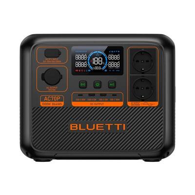 Ac70p 864wh bluetti draagbare zonnestroomstation voor kamperen, noodgevallen