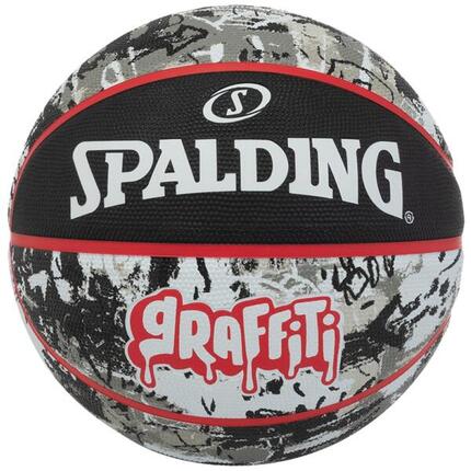 Basketbal Outdoor Graffiti Rubber ZWART