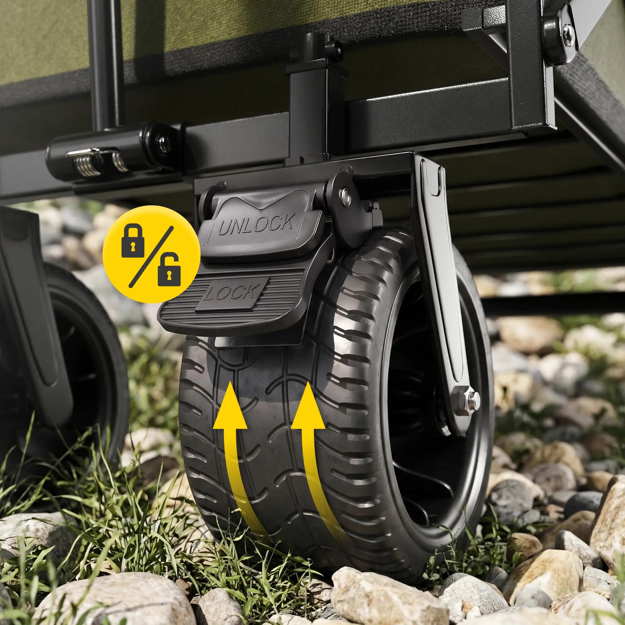 Strand- Outdoor-Wagen PRO Bollerwagen Faltbar Transportwagen Mountain Goat 5/14