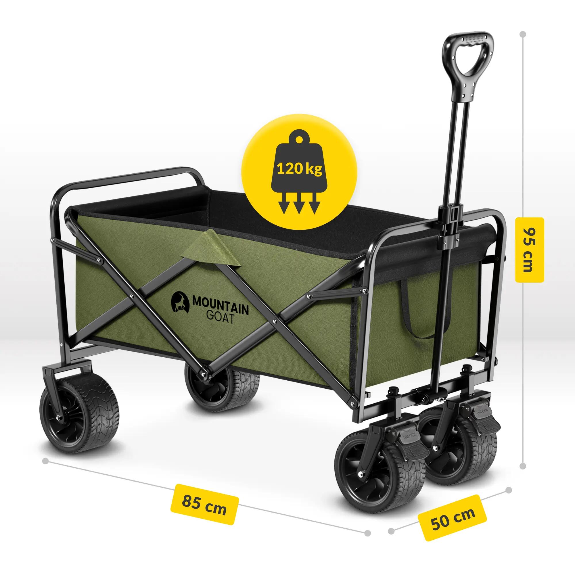 Strand- Outdoor-Wagen PRO Bollerwagen Faltbar Transportwagen Mountain Goat 4/14