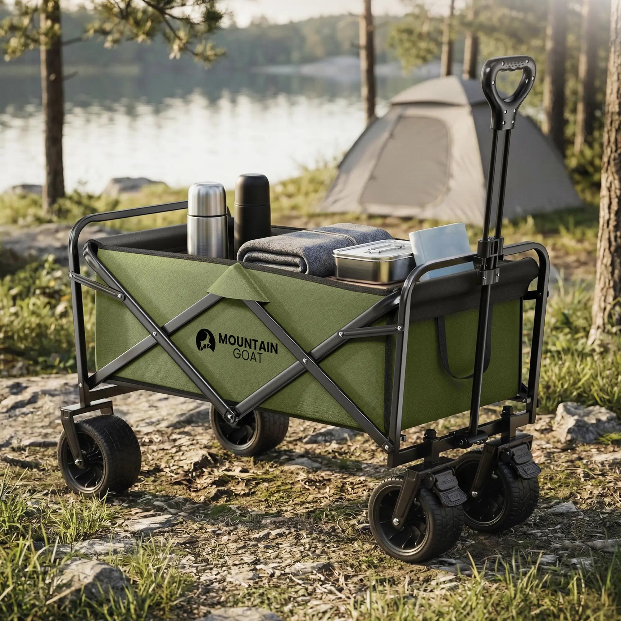 Strand- Outdoor-Wagen PRO Bollerwagen Faltbar Transportwagen Mountain Goat 10/14