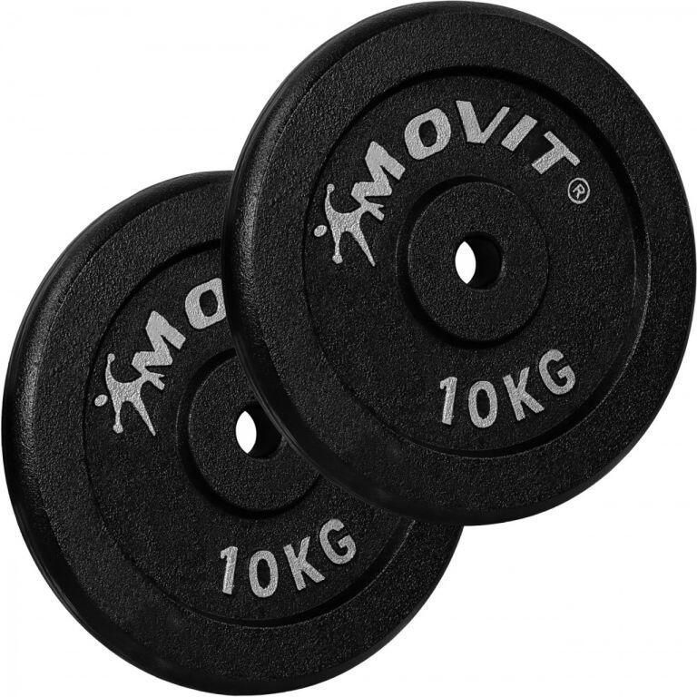 MOVIT závaží - posilování - litina, 2 x 10 kg - kotouče