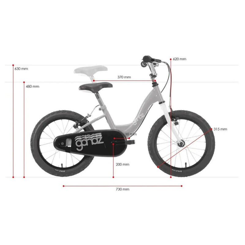 Bicicletă copii Ganaz Evofit One Tube 16 inch albastru