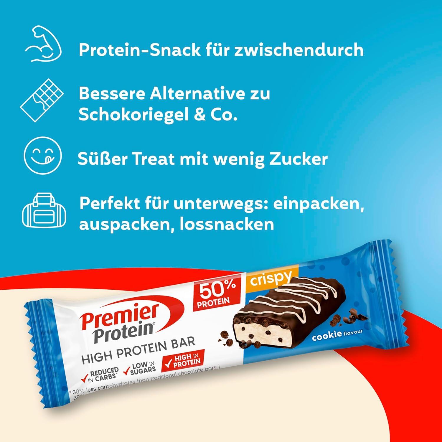 16x40g Energieriegel High Protein Bar 50% Cookie Crispie 4/5