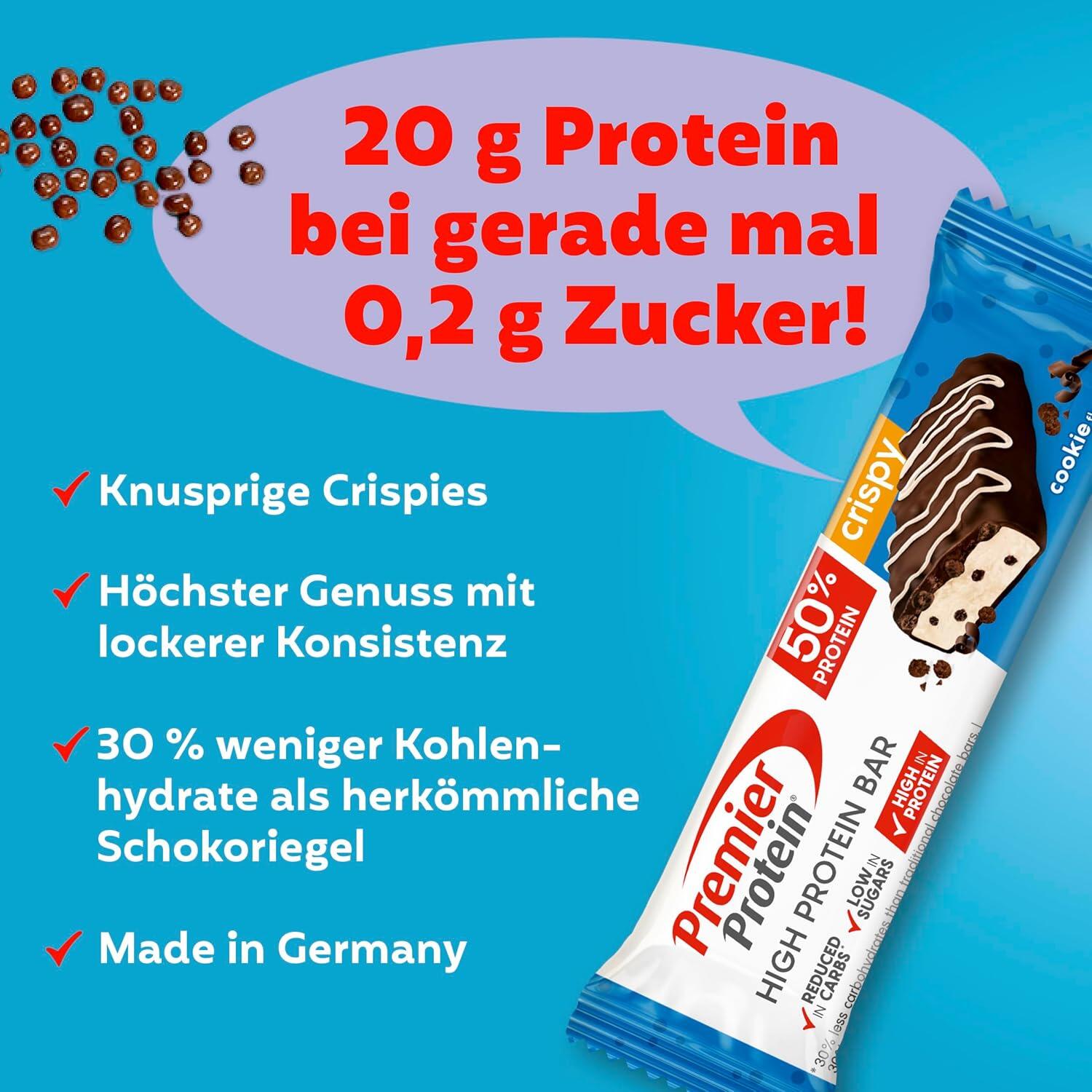 16x40g Energieriegel High Protein Bar 50% Cookie Crispie 3/5