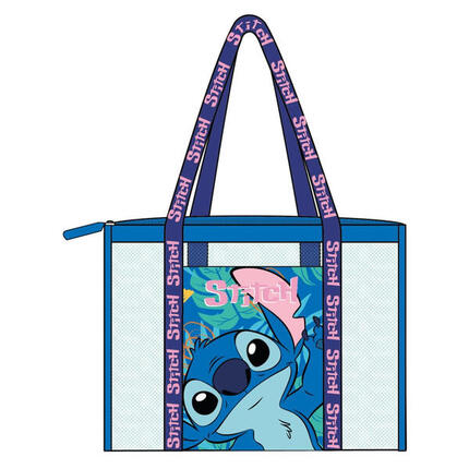 Stitch Kinder-Strandtasche aus Netzgewebe mit stabilen Griffen, blau