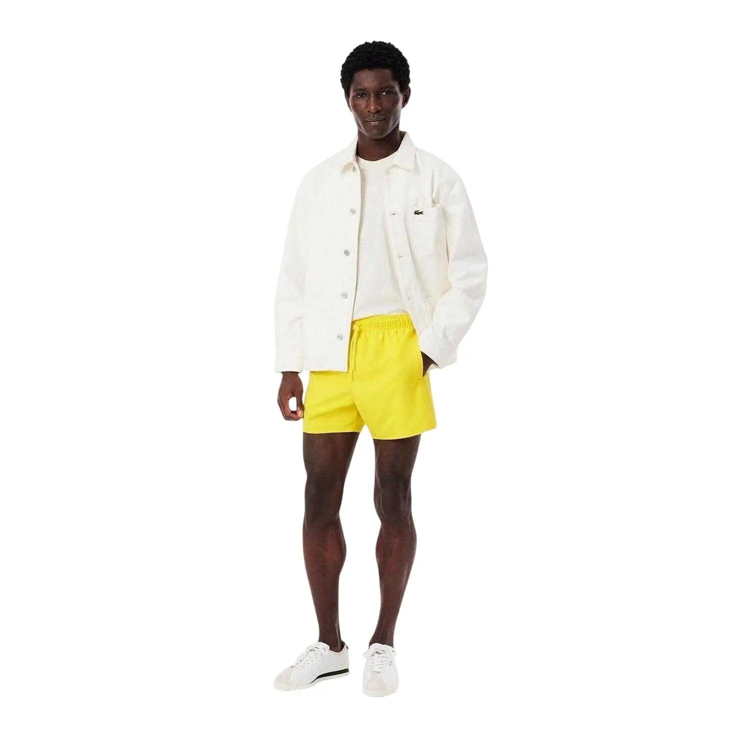 Short De Bain Motif/style Logo Homme (Jaune) 4/4