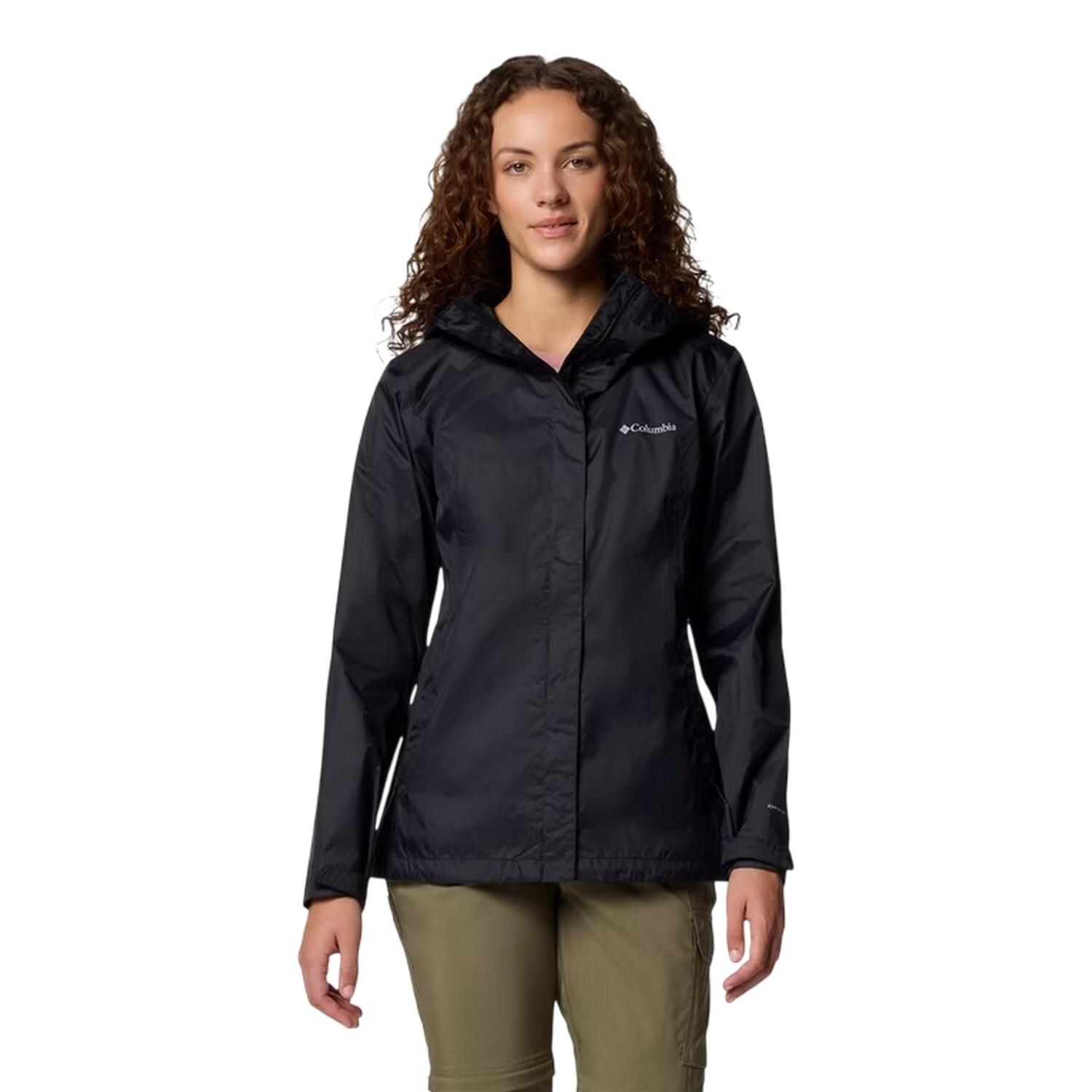 Jacke, wasserfest für , Packable Damen Schwarz 1/7