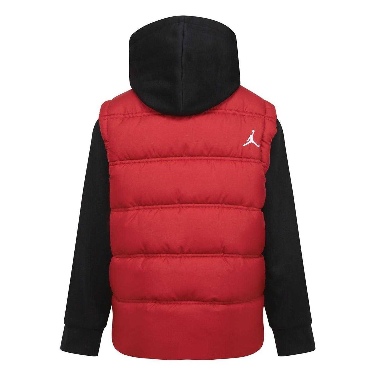Chaqueta Acolchada Air Jordan para Niños/Niñas Rojo, Negro 2/5