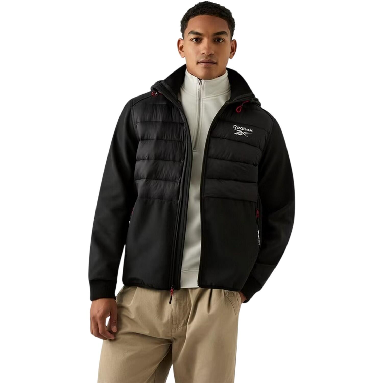 Mens Plain Ribbed Cuff Raincoat (Black) 2/5