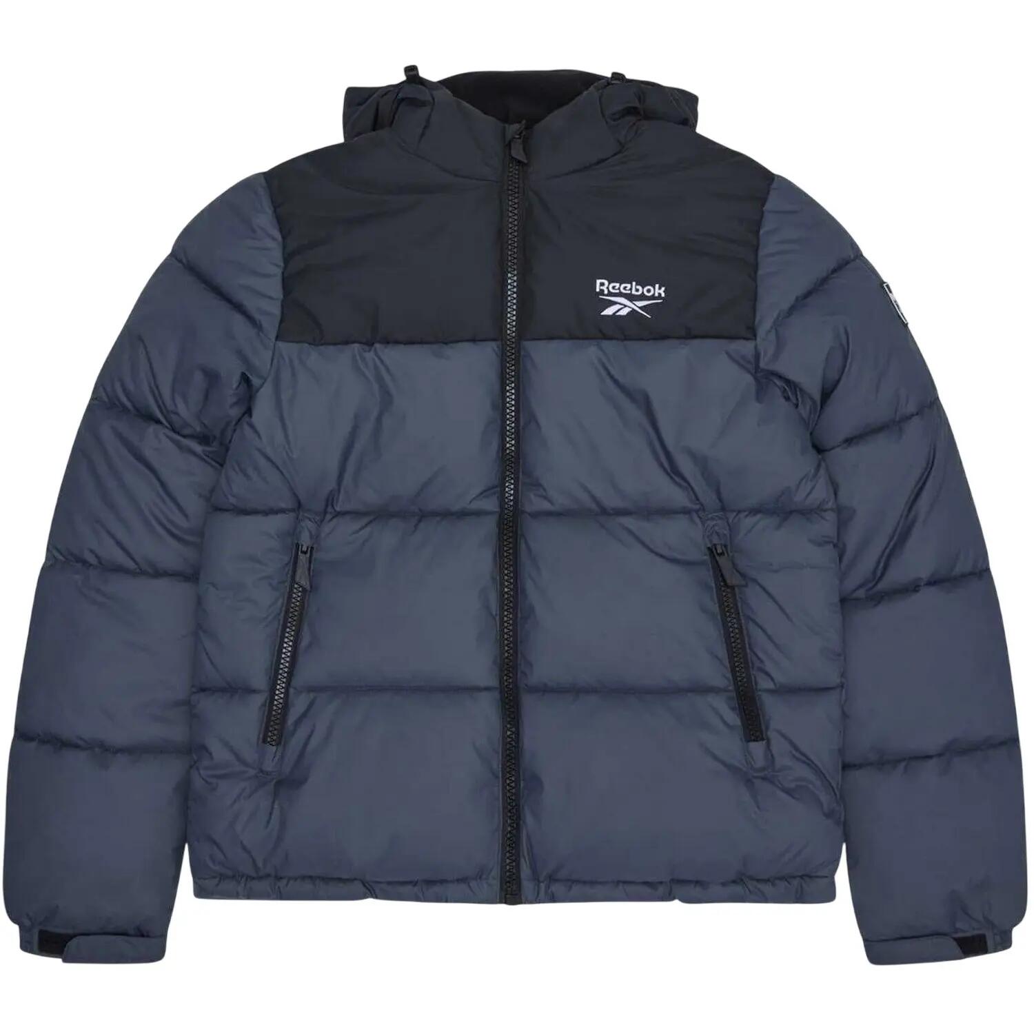 Piumino Regolare Con Cappuccio Uomo Reebok Grigio Antracite 1/4