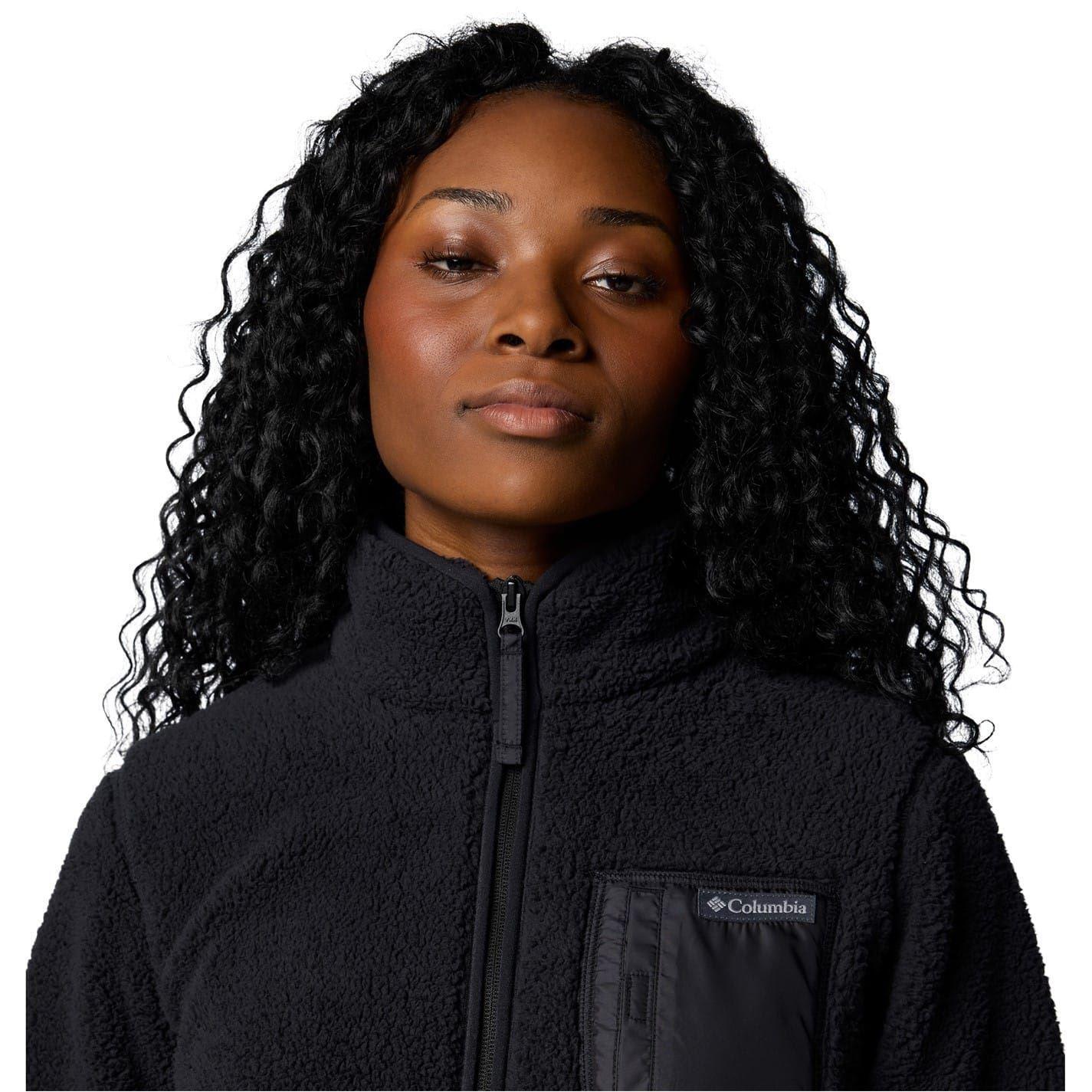 Giacca In Pile Cerniera Su Intera Lunghezza Donna Columbia Nero 4/6