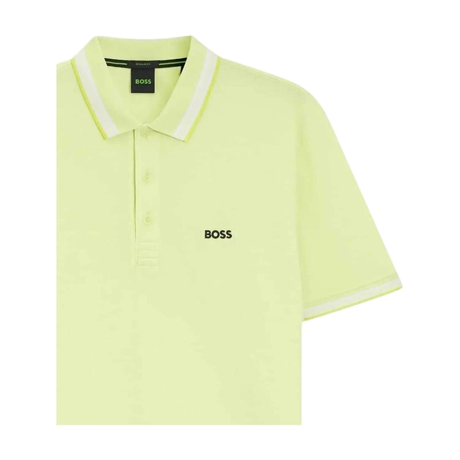 Maglietta Polo Con Punta A Contrasto Uomo Boss Paddy Verde 2/2