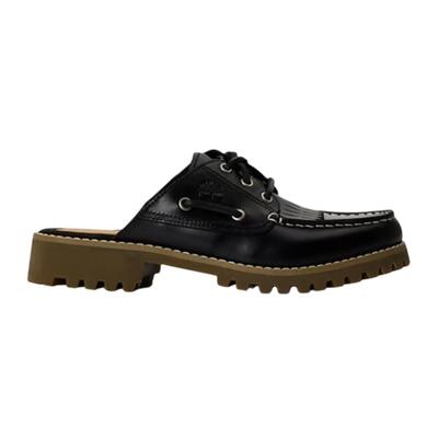 Mules met mocneus van volnerfleer voor dames (zwart)