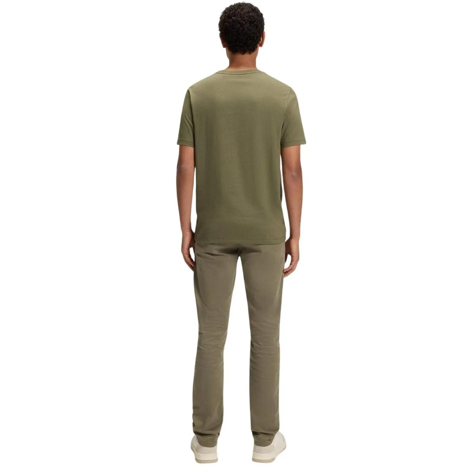 Maglietta Arancio Cotone Premium Uomo Boss Verde 3/3