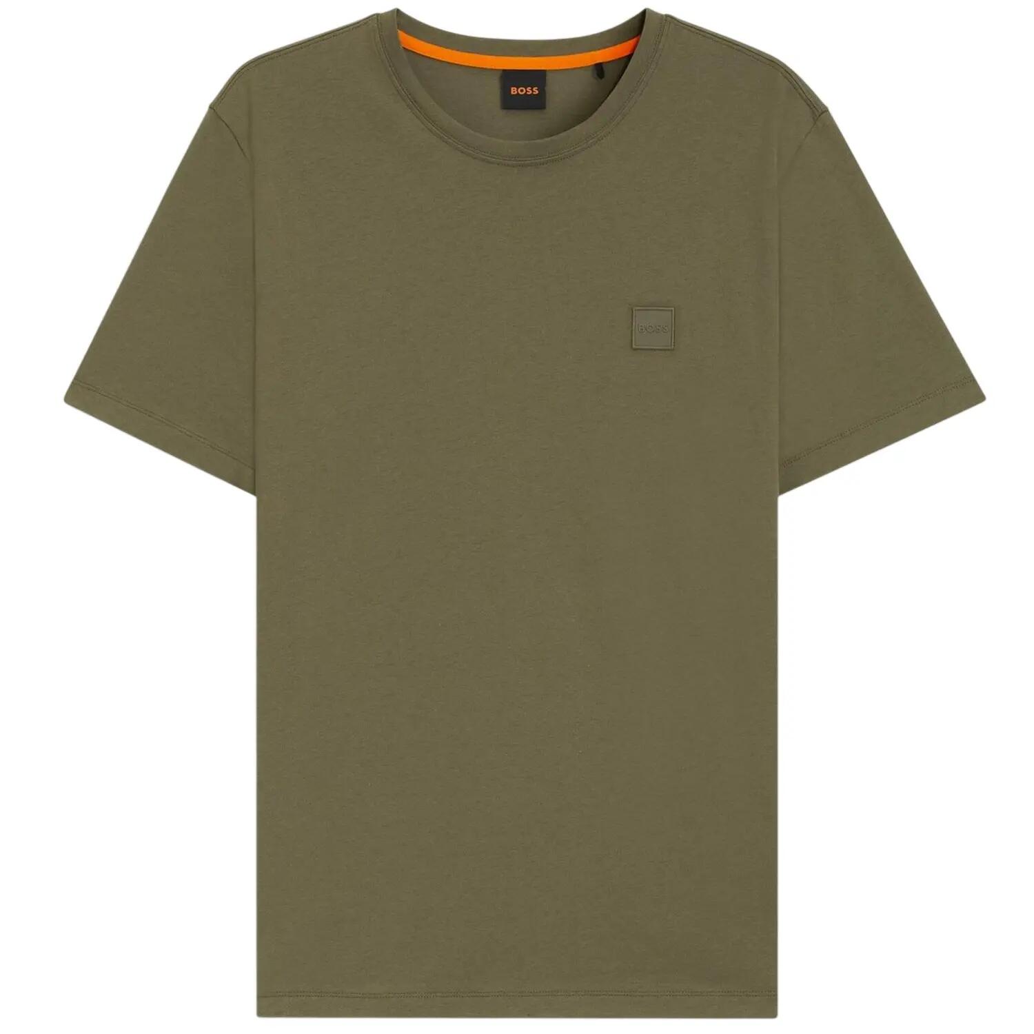 Maglietta Arancio Cotone Premium Uomo Boss Verde 2/3