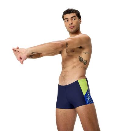 Short De Bain Cintré Motif/style Abstrait DIVE AQUASHORT Homme (Bleu Sombre /