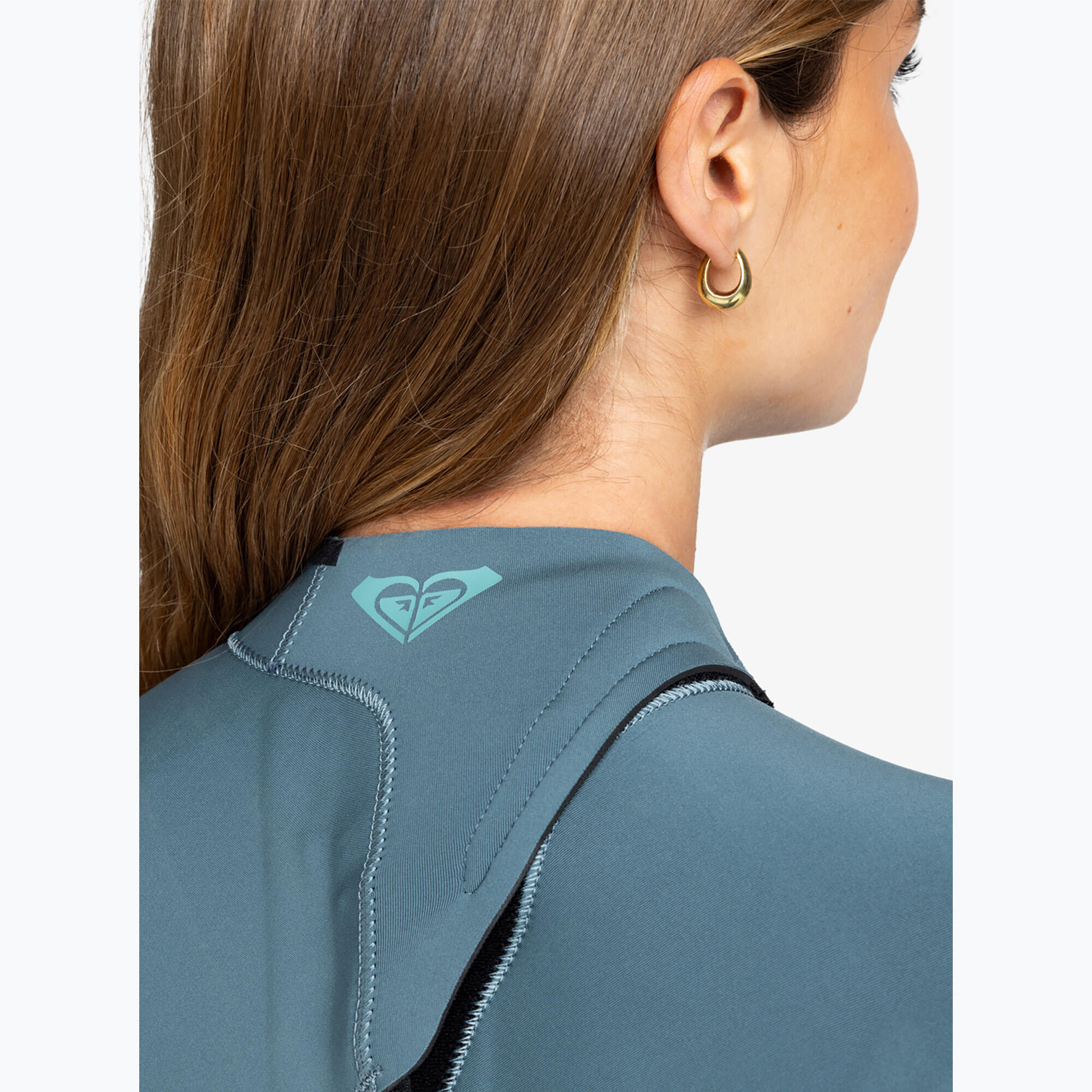 Back-Zip-Neoprenanzug 4/3MM SWELL SERIES Blau Dames 5/7