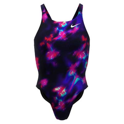 Costume Da Bagno Intero Motivo Floreale Donna Nike Corte Viola